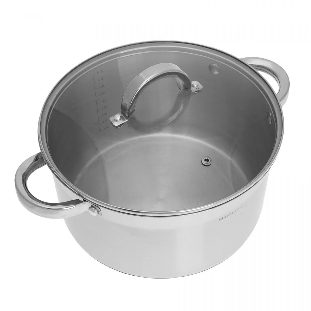 Puodas Plieninis puodas, 24 cm skersmens, 6,0 l, Klausberg
