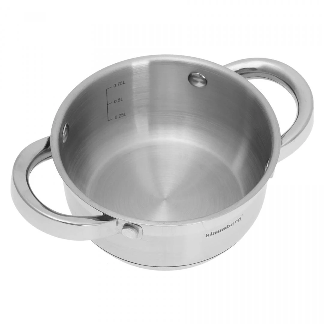 Puodas Plieninis puodas, 14 cm skersmens, 1 l, Klausberg