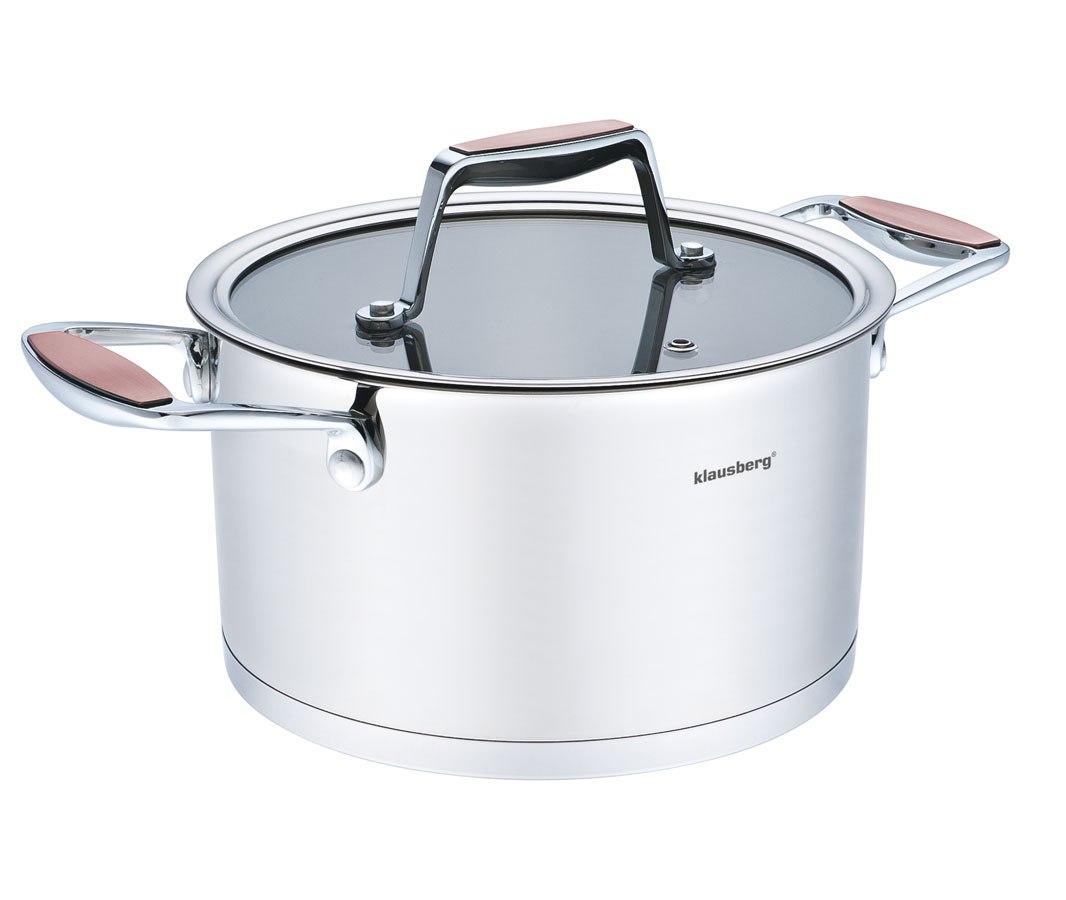 KLAUSBERG - Plieninis puodas + dangtis 16 cm 1,8 L