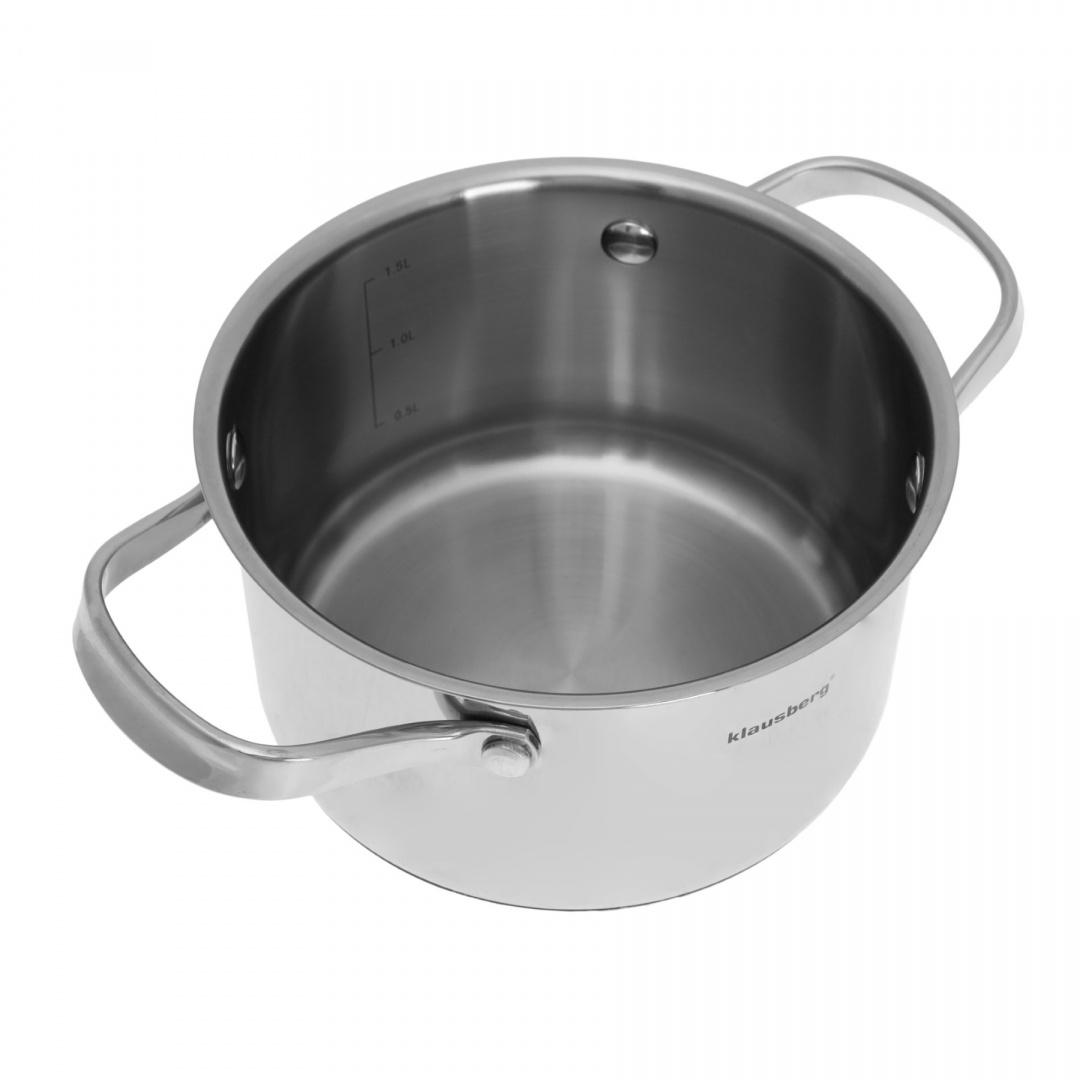 Puodas su pokrywą, stal śr.16cm 1,8l klausberg
