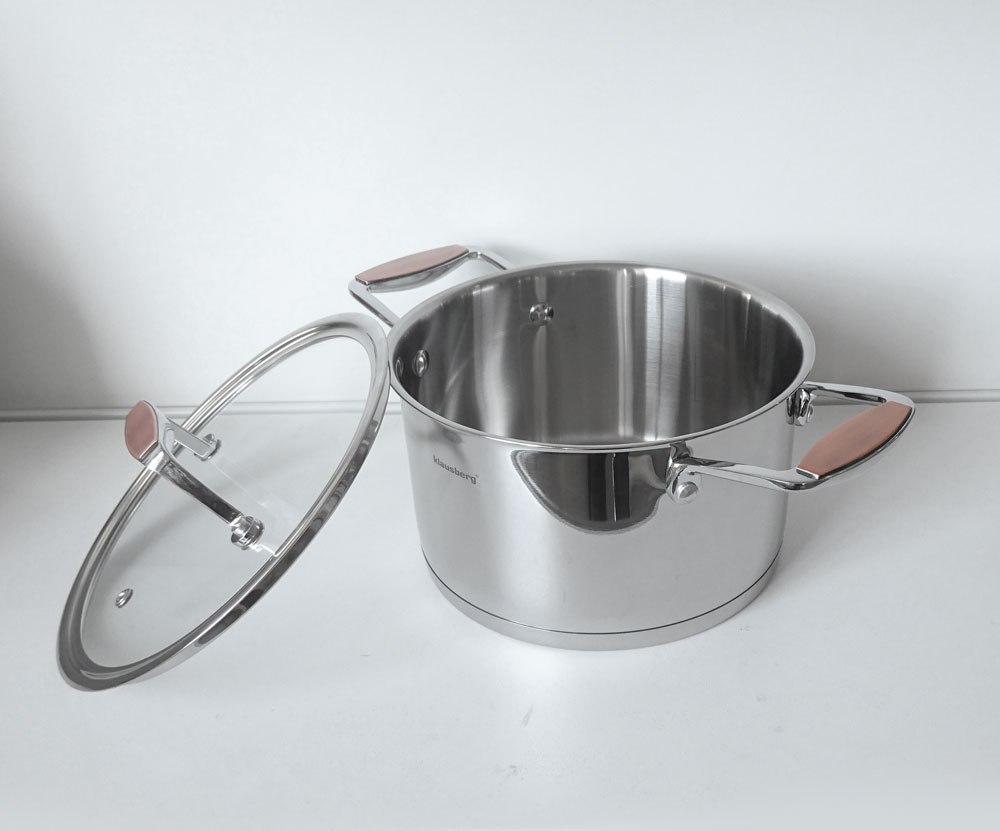 KLAUSBERG - Plieninis puodas + dangtis 16 cm 1,8 L