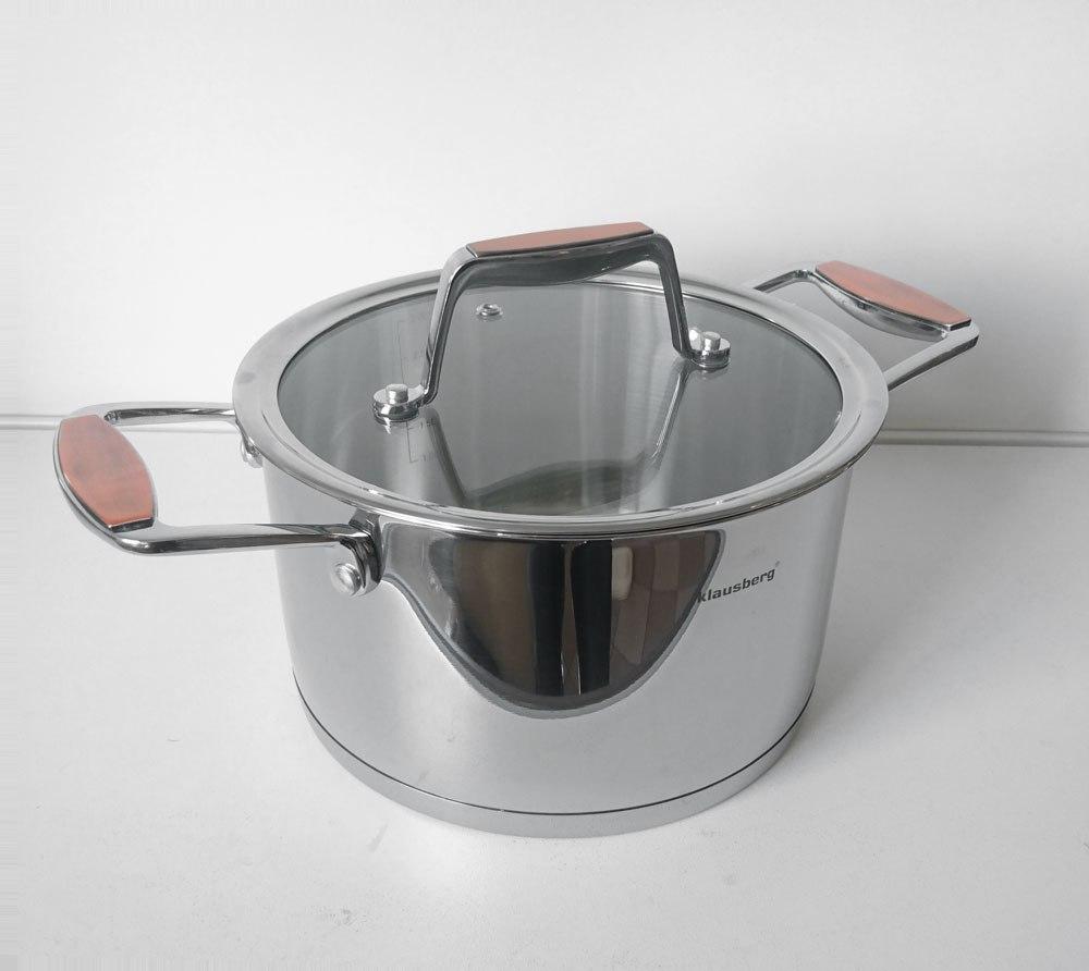 KLAUSBERG - Plieninis puodas + dangtis 16 cm 1,8 L