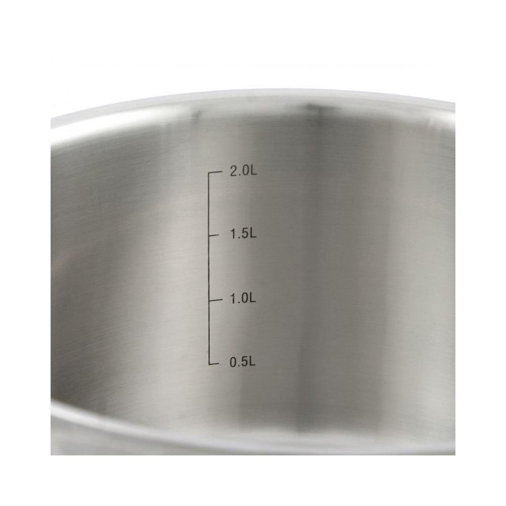 KLAUSBERG - Plieninis puodas + dangtis 16 cm 1,8 L