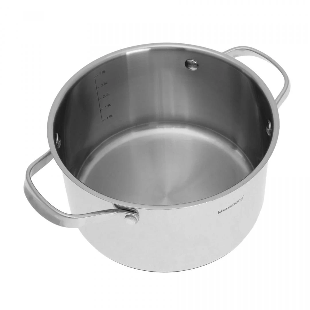 Puodas Puodas su dangčiu, plieno, 20 cm skersmens, 3,3 l, Klausberg