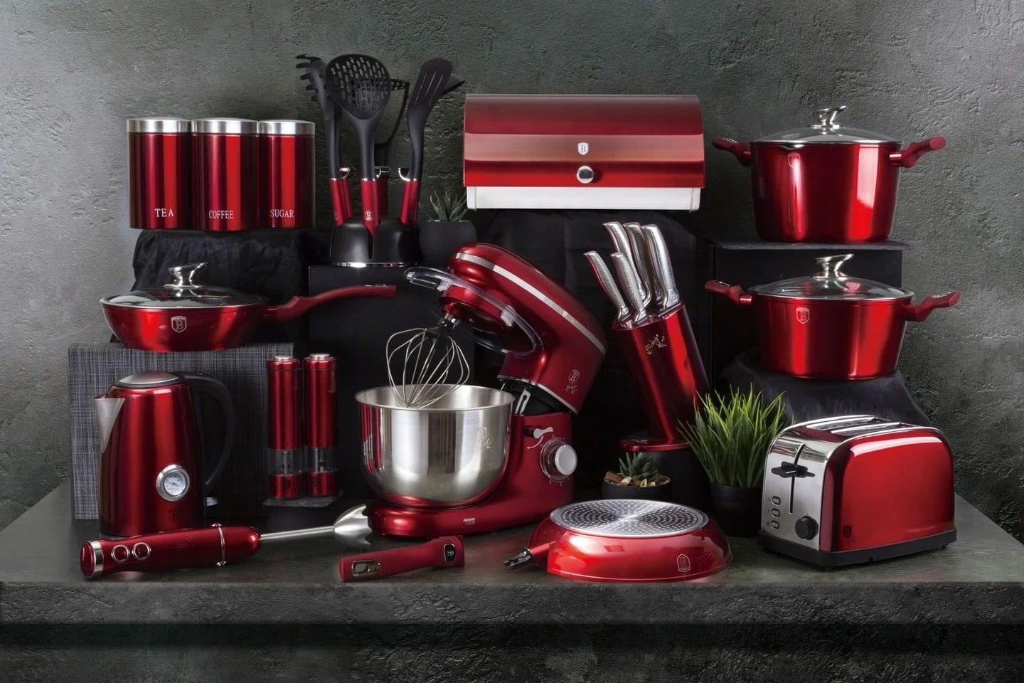 PUODAS 3,8L 28CM BERLINGER HAUS METALLIC BURGUNDY LINE BH-1263