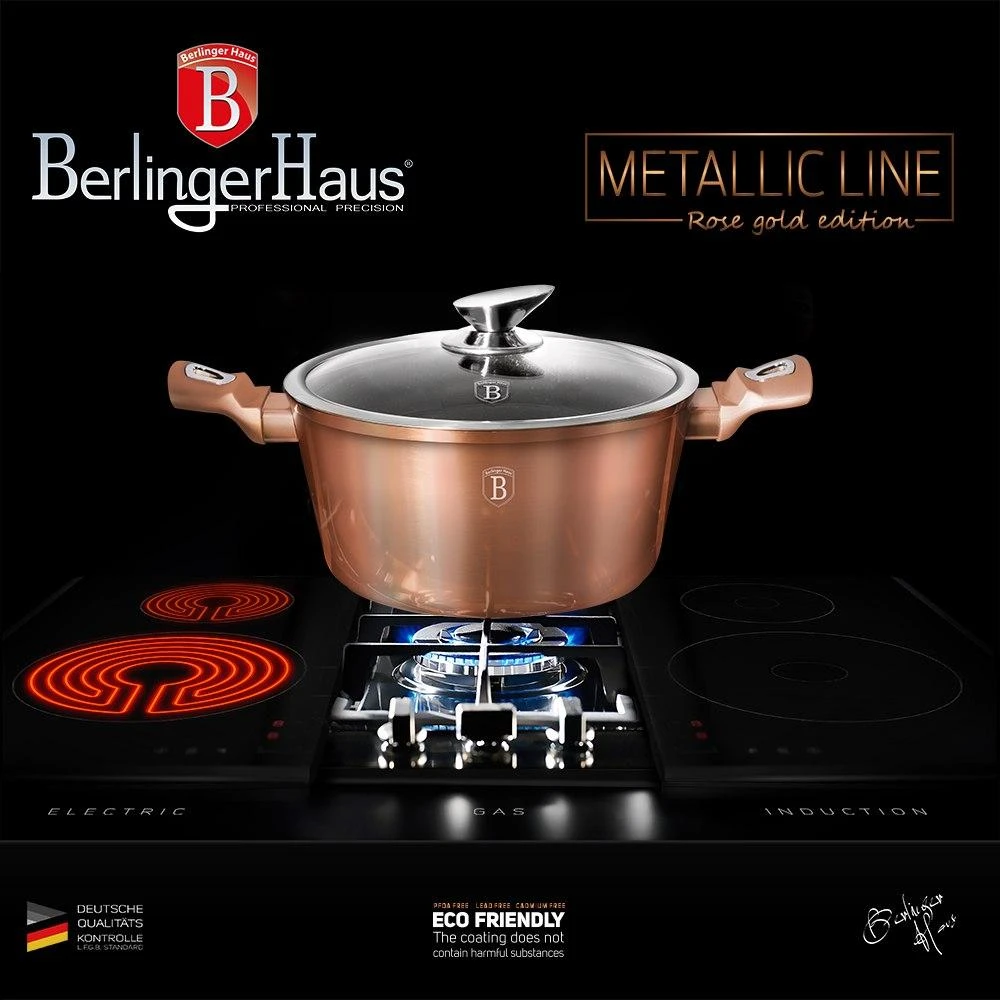 BH-1516N - Granito puodas 28 cm Berlinger Haus Rose Gold kolekcija