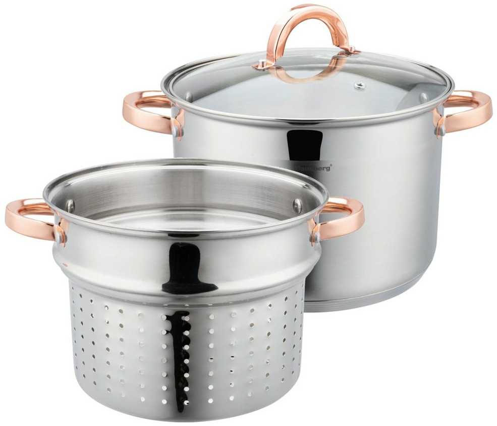 Klausberg Puodas Puodas su makaronų įdėklu 7,5 l, 24 cm kb-7739