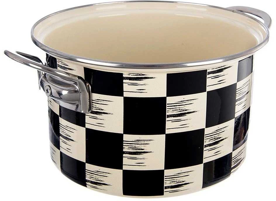 Lumarko Orion Emaillėtas puodas 22 cm, 4 L, Šachmatų rašto