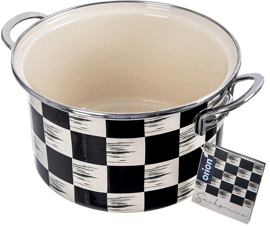 Lumarko Orion Emaillėtas puodas 22 cm, 4 L, Šachmatų rašto