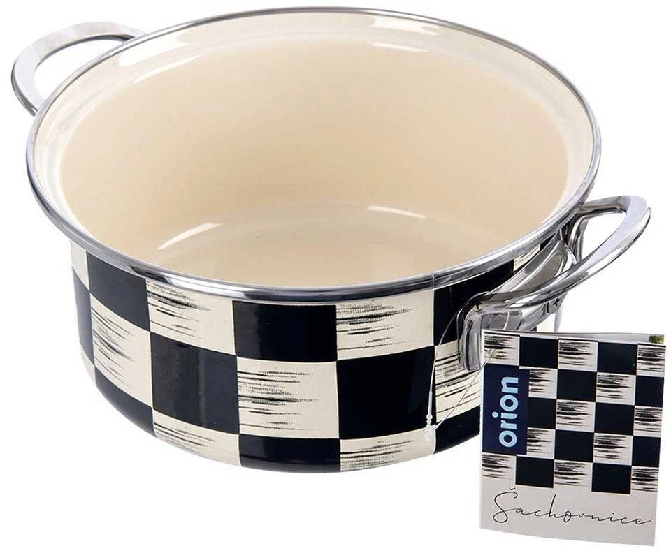 Orion Emaliuotas Puodas 20 cm 2,2 L Šachmatų Raštas