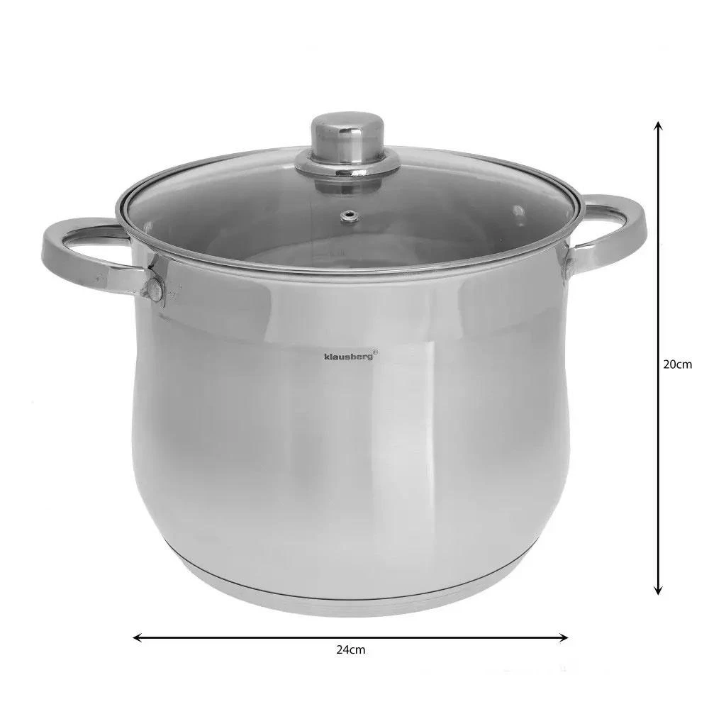 Puodas Plieninis puodas, 26 cm skersmens, 10,7 l, Klausberg