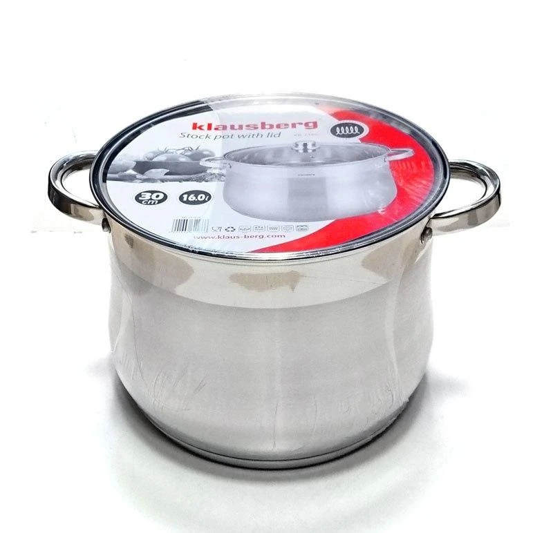 Puodas Plieninis puodas, 30 cm skersmens, 16 l, Klausberg