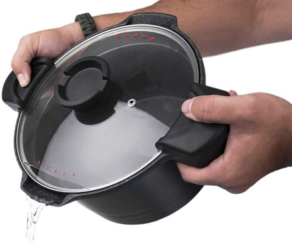 Orion Puodas GRANDE 24 cm su dangteliu ir kiaurasamčiu, 5,5 l