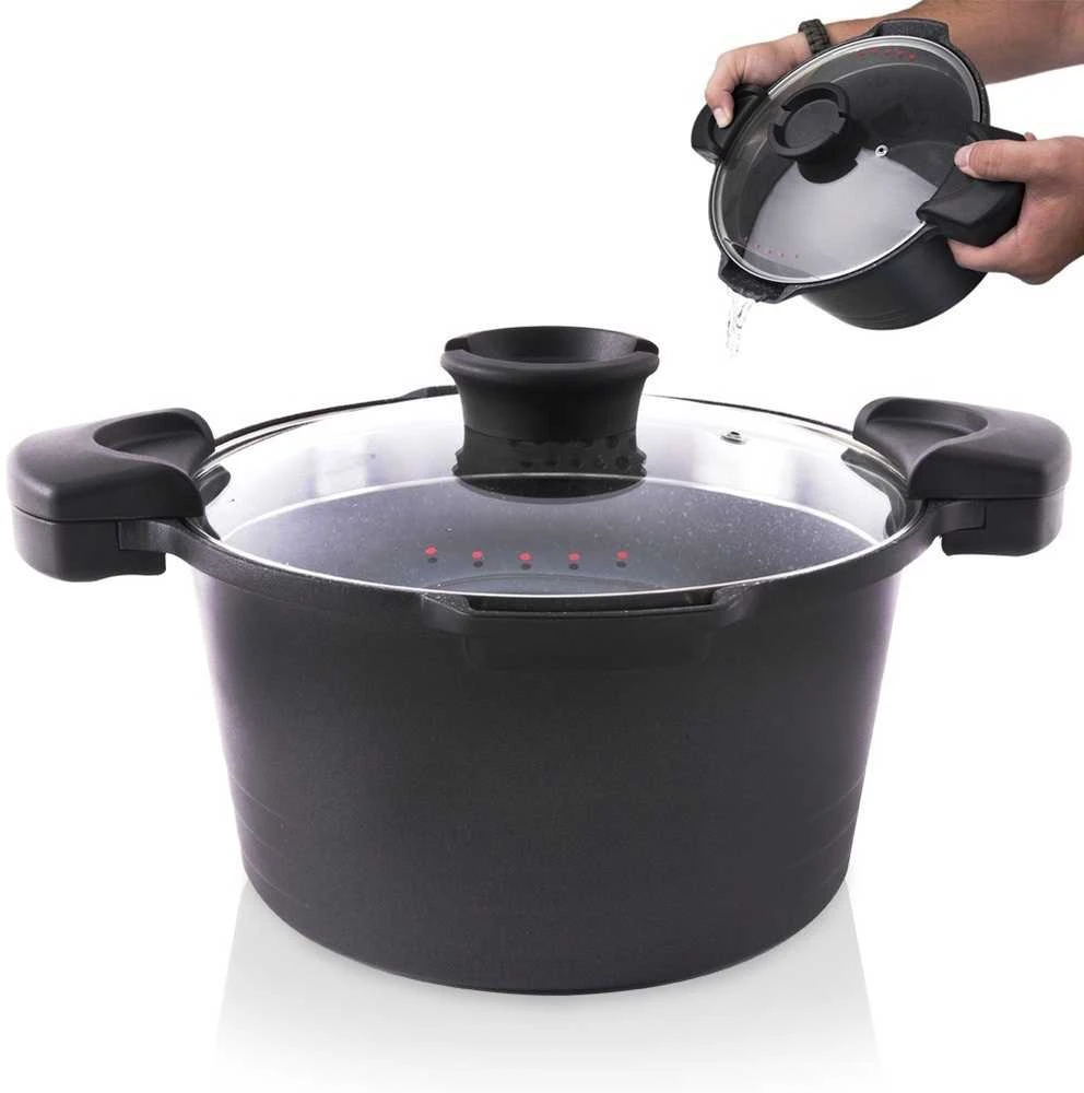 Orion Puodas GRANDE 24 cm su dangteliu ir kiaurasamčiu, 5,5 l