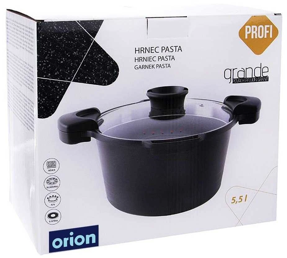 Orion Puodas GRANDE 24 cm su dangteliu ir kiaurasamčiu, 5,5 l