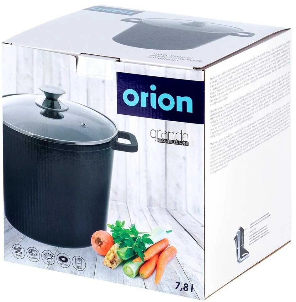Orion Granitinė puodas GRANDE 7,6 l su stikline dangteliu