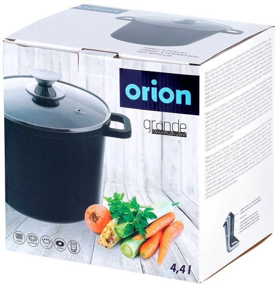 Orion granitinė puodas 4,2 l su stiklo dangčiu GRANDE