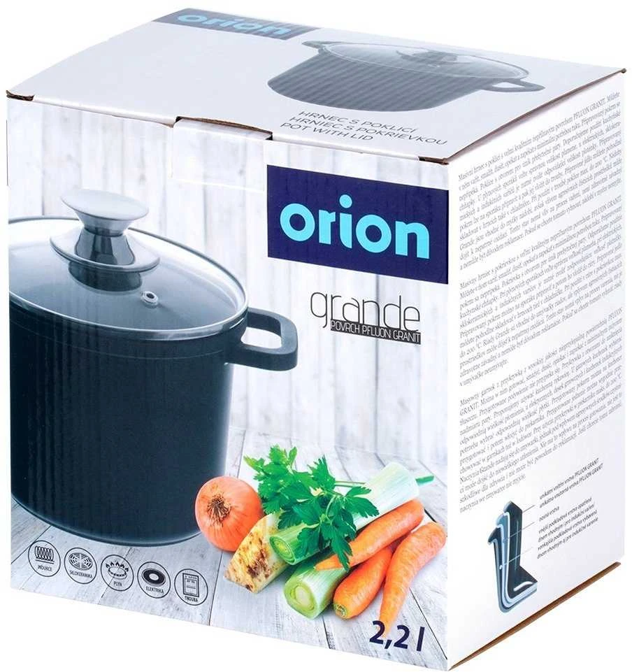 Orion Granito puodas su stiklo dangčiu 2 l