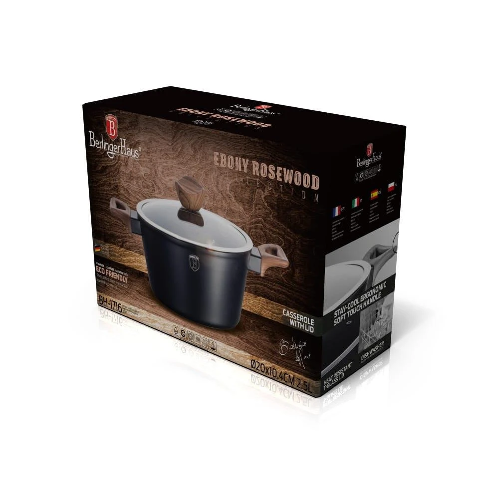 BH-1716 - Granito puodas 2,5 l Berlinger Haus Ebony Rosewood kolekcija