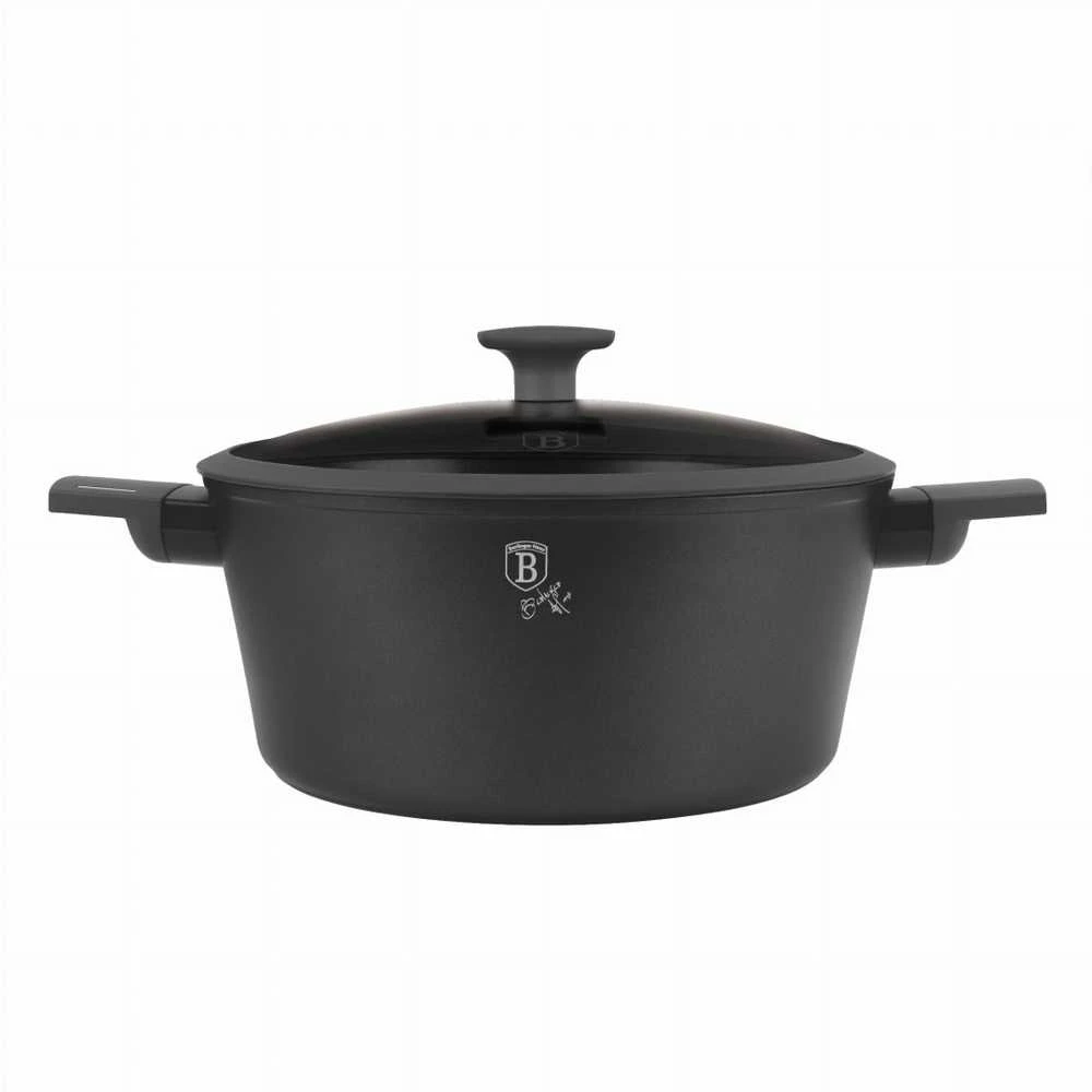 Titano puodas su dangčiu 28 cm, Berlinger Haus, antracitas
