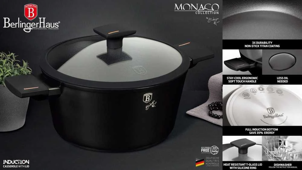 Berlinger Haus Puodas TYTANOWY 24cm BERLINGER HAUS BH-7087 MONACO