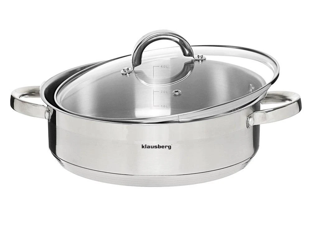 Puodas Plieninis puodas, 28 cm skersmens, 6 l, Klausberg