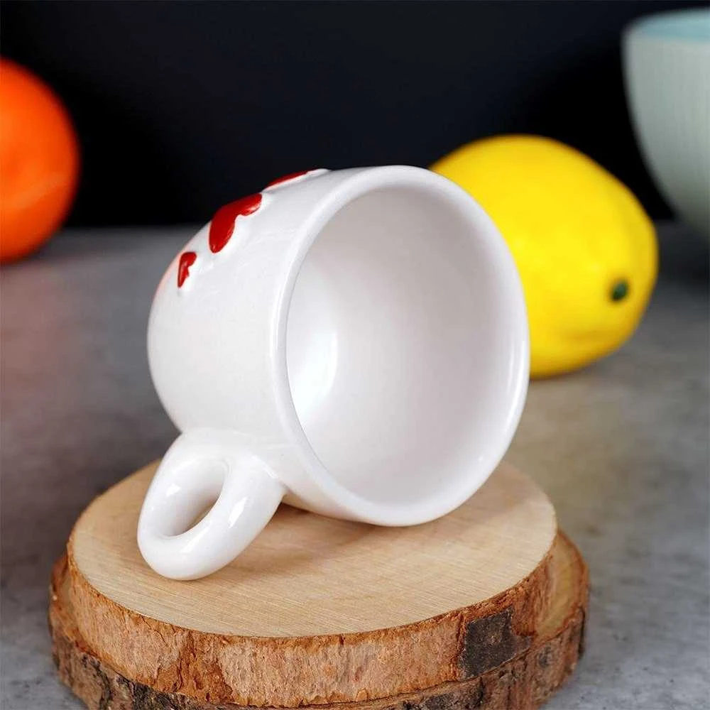 Orion Espresso puodelis keraminė 80 ml su širdimi