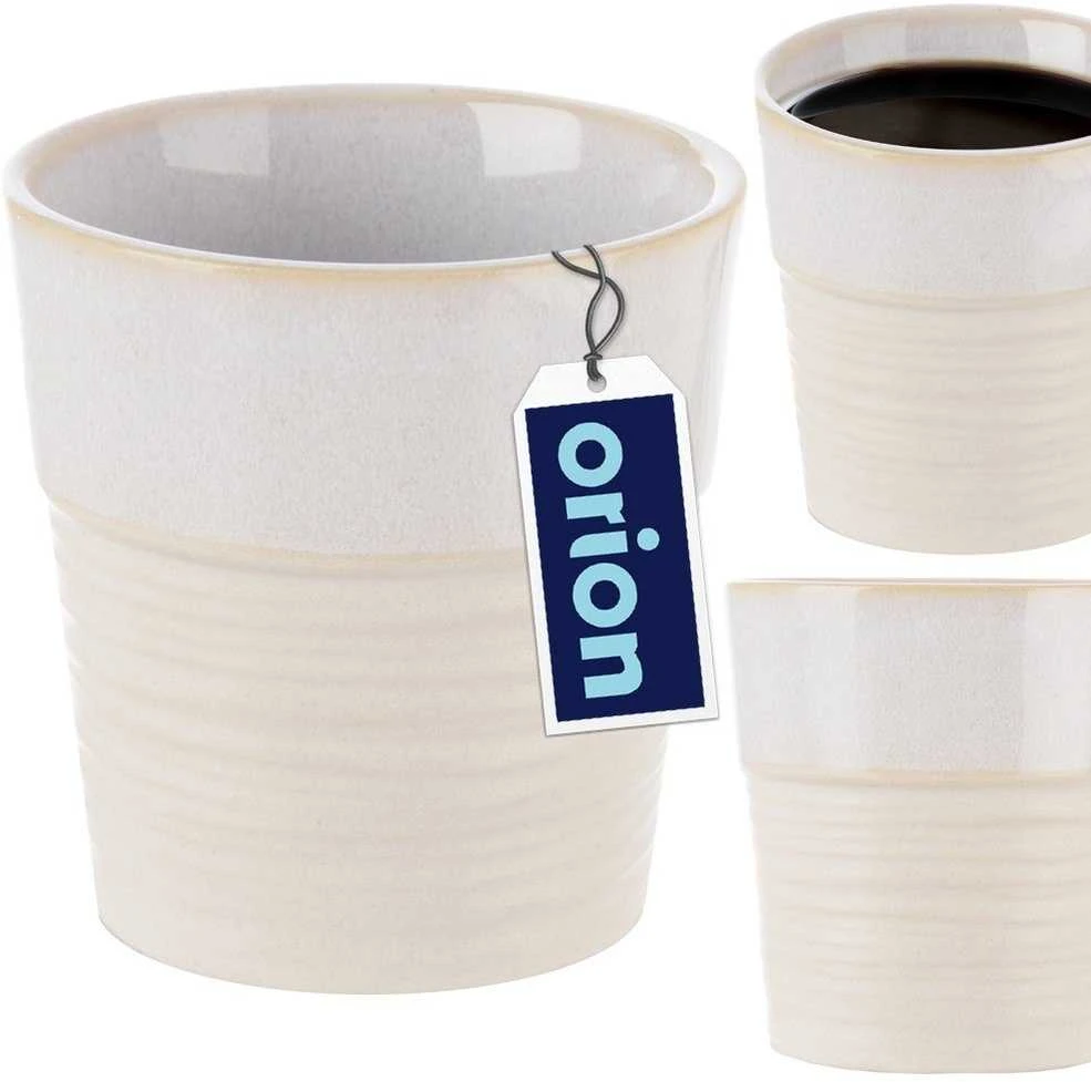 Orion Espresso puodelis 80 ml - keraminis, ergonomiškas, su dekoratyviniais grioveliais