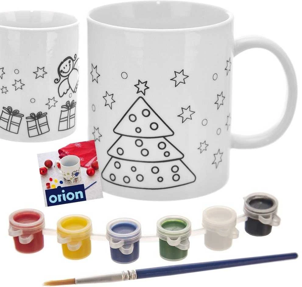 Orion Puodelis su tapybos dažais porcelianas Kalėdų eglutė 350 ml
