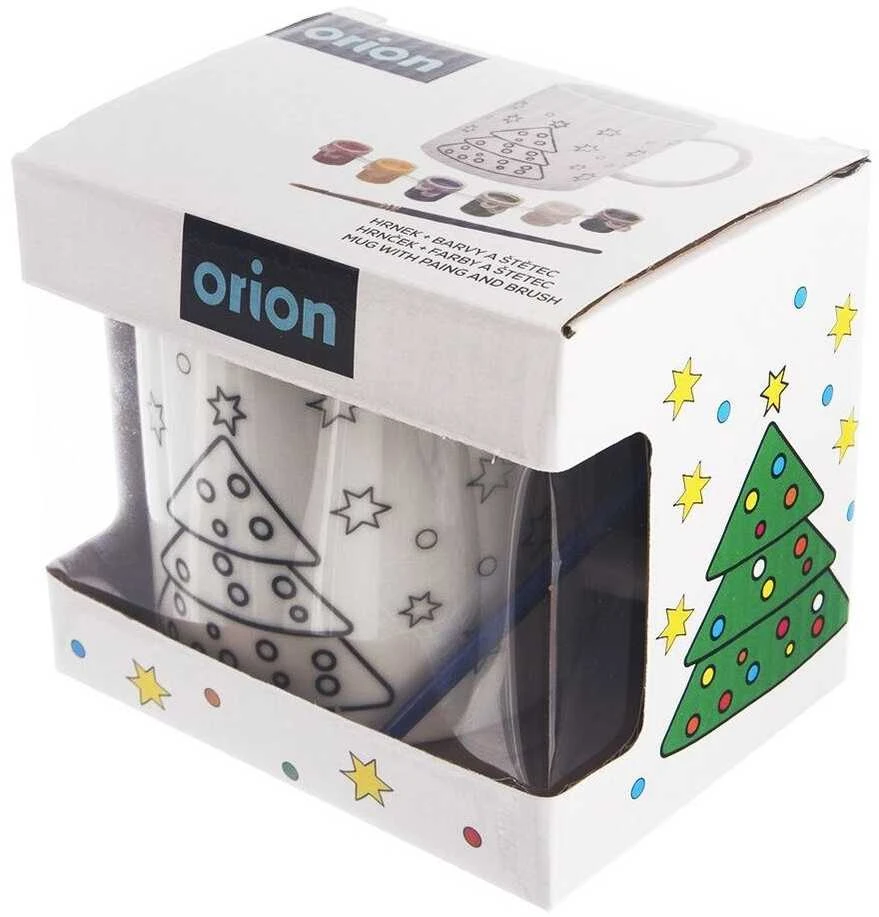 Orion Puodelis su tapybos dažais porcelianas Kalėdų eglutė 350 ml