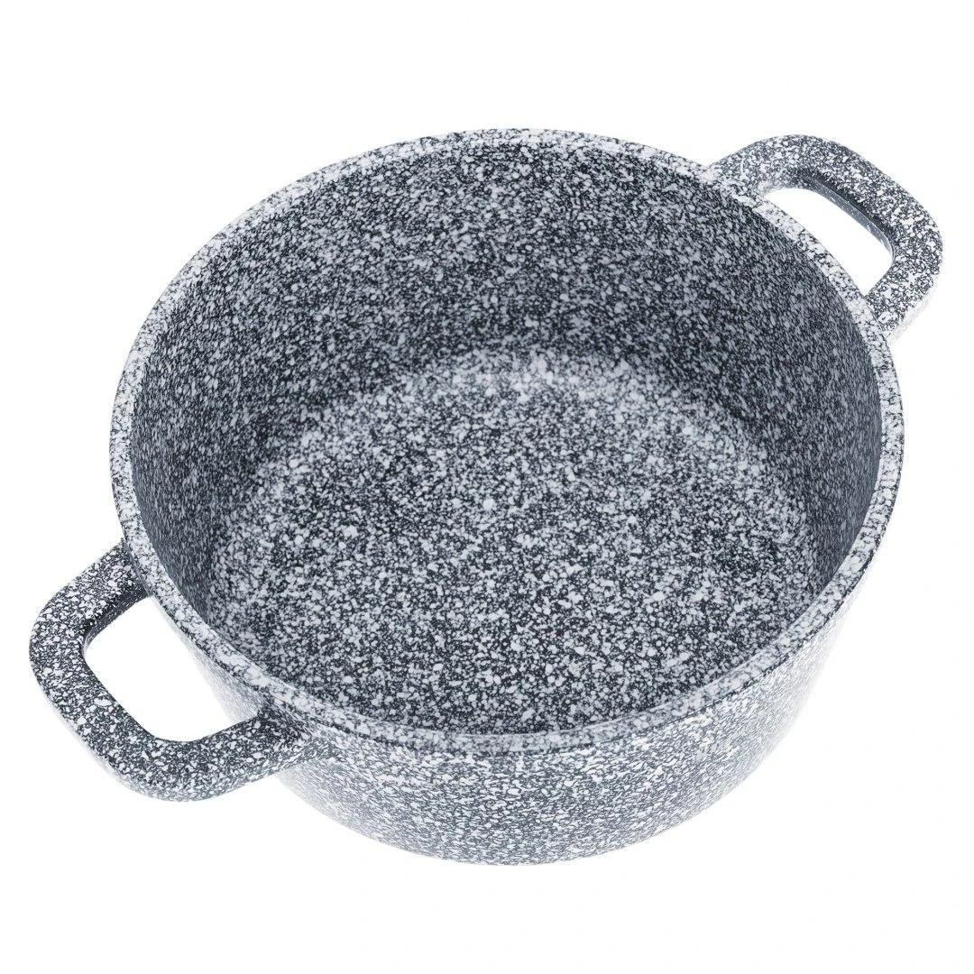 Puodas Aliuminio puodas, pilkas marmuras, 16 cm skersmuo, 1,3 l, Klausberg