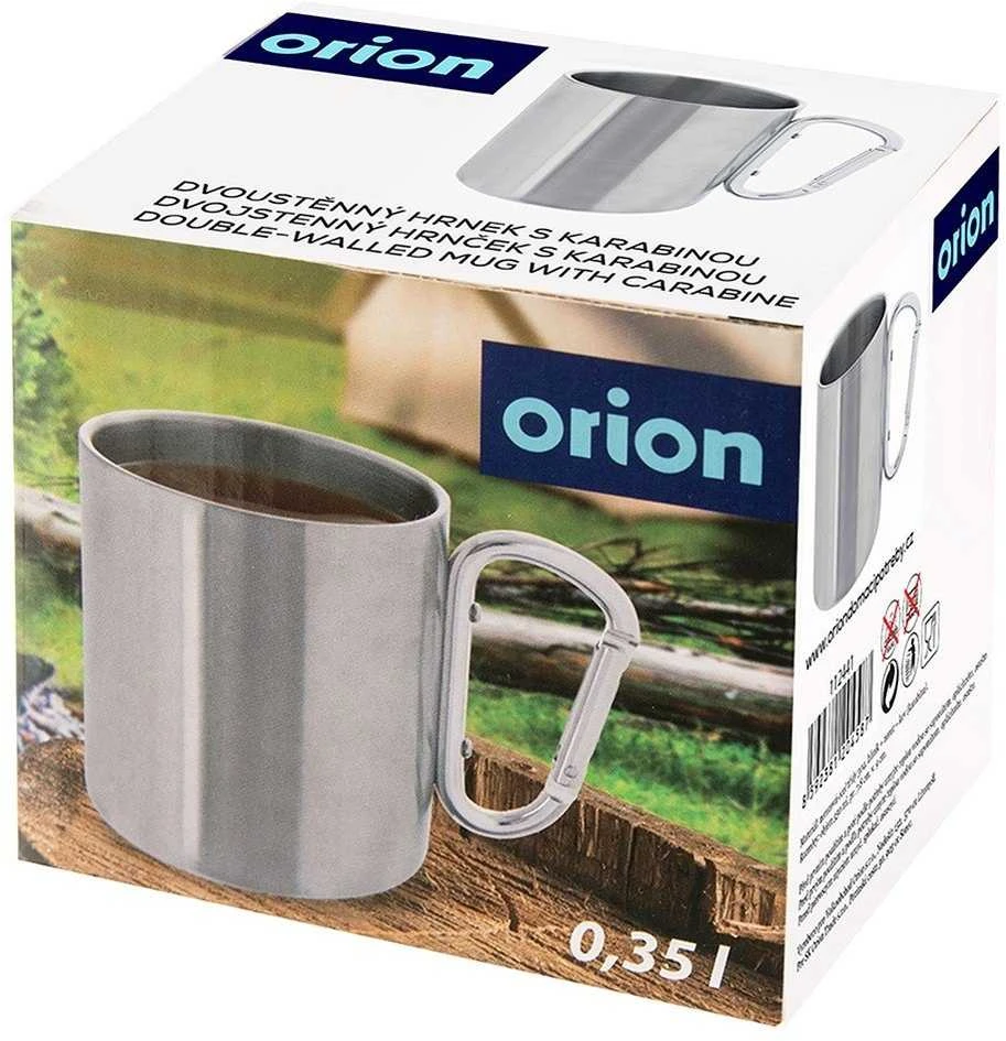 Orion Kelioninis puodelis 350 ml Nerūdijančio plieno su karabineriu