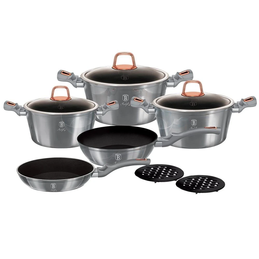PUODŲ RINKINYS 10 ELE. BERLINGER HAUS METALLIC MOONLIGHT BH-6020