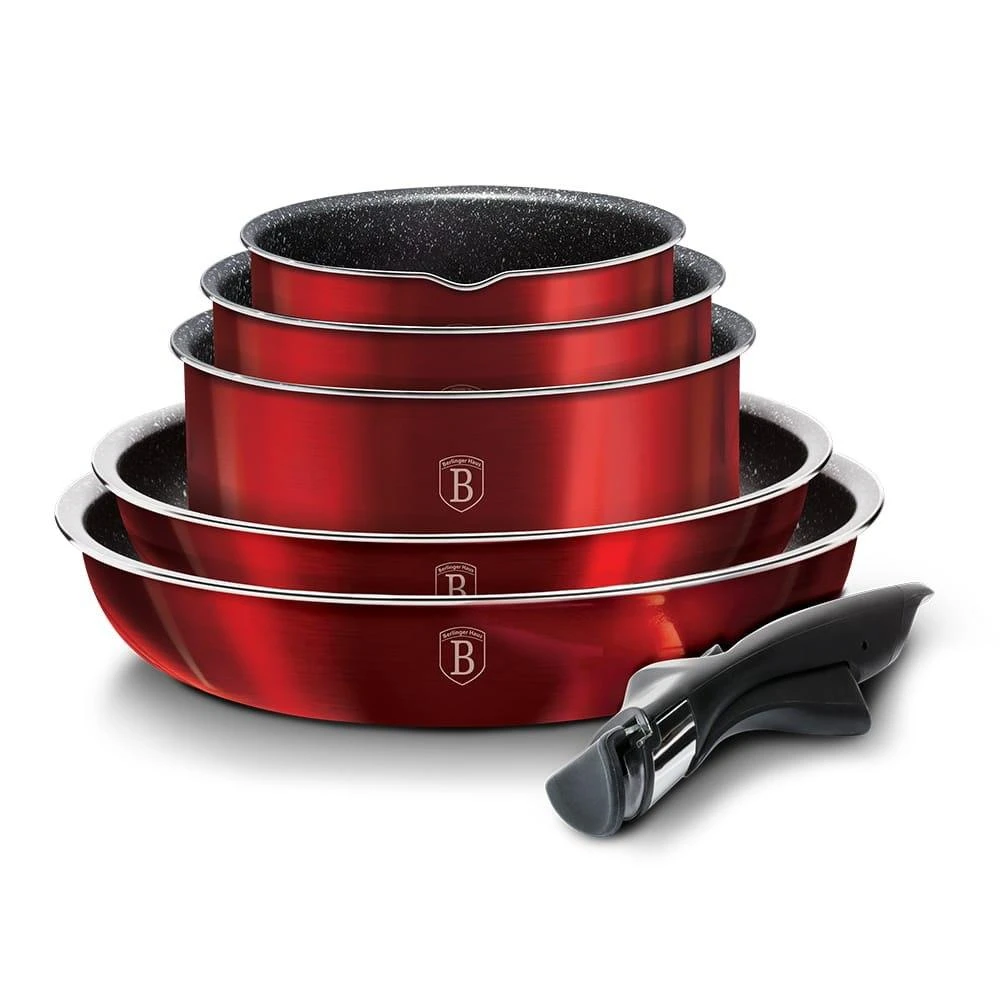 12 vnt. indų rinkinys, “Metallic Line” Burgundy Edition | Berlinger Haus BH-1674
