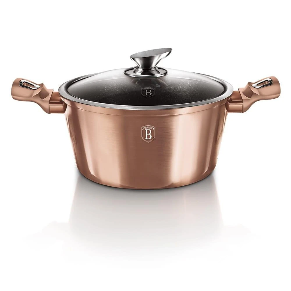 Berlinger Haus Puodų ir keptuvių komplektas, 13 dalių, Berlingerhaus Metallic Line Rose Gold | BH-7058