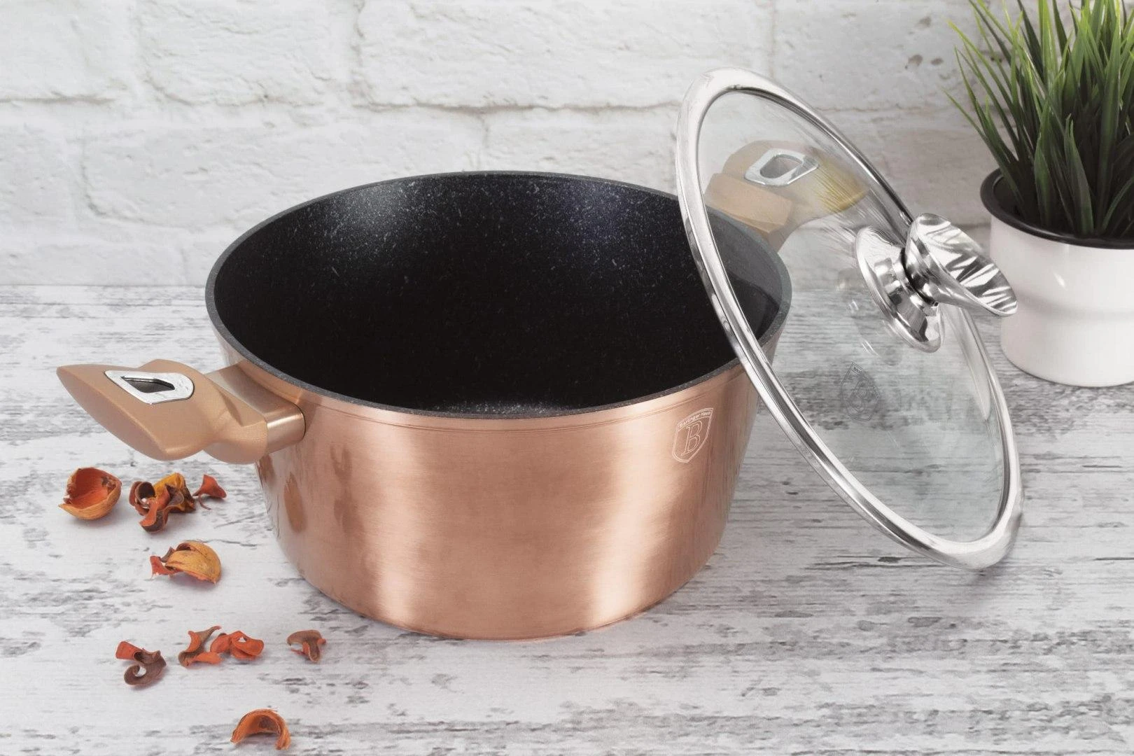 Berlinger Haus Puodų ir keptuvių komplektas, 13 dalių, Berlingerhaus Metallic Line Rose Gold | BH-7058