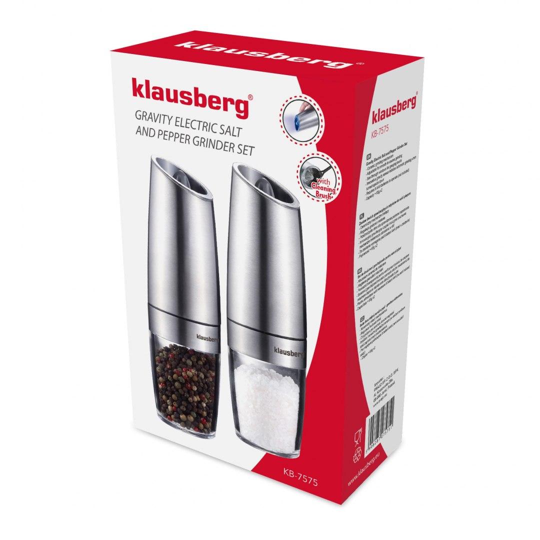 Klausberg Dviejų gravitacinių druskos ir pipirų malūnėlių rinkinys, KB-7575