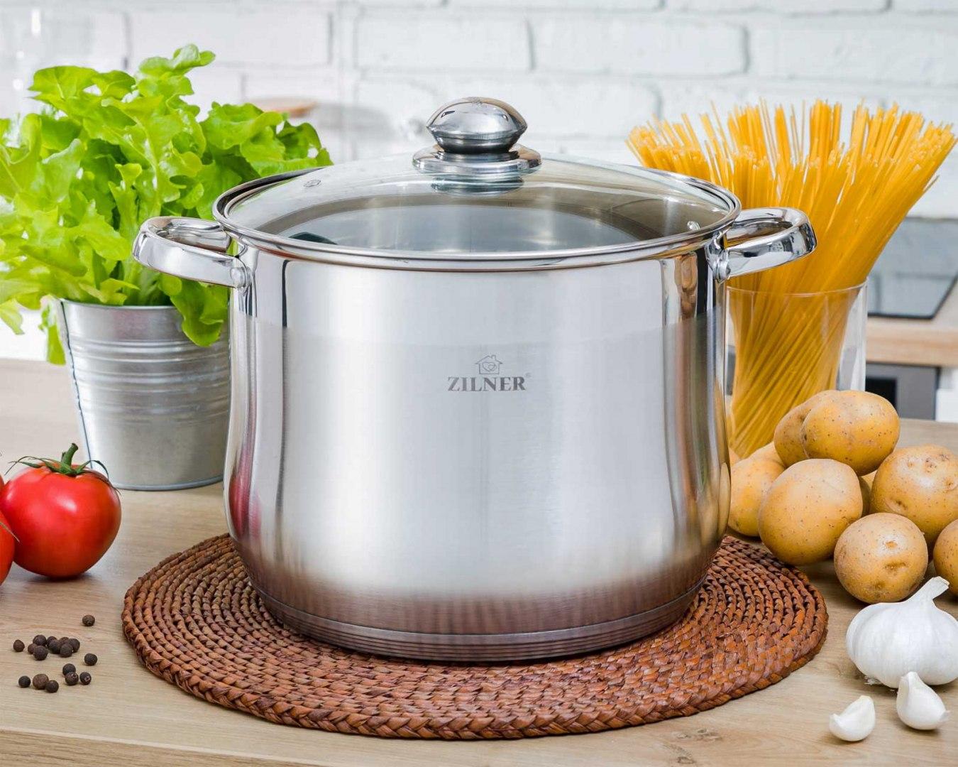 GASTRONOMINIS PUODAS Sidabrinis 30CM/16L ZILNER