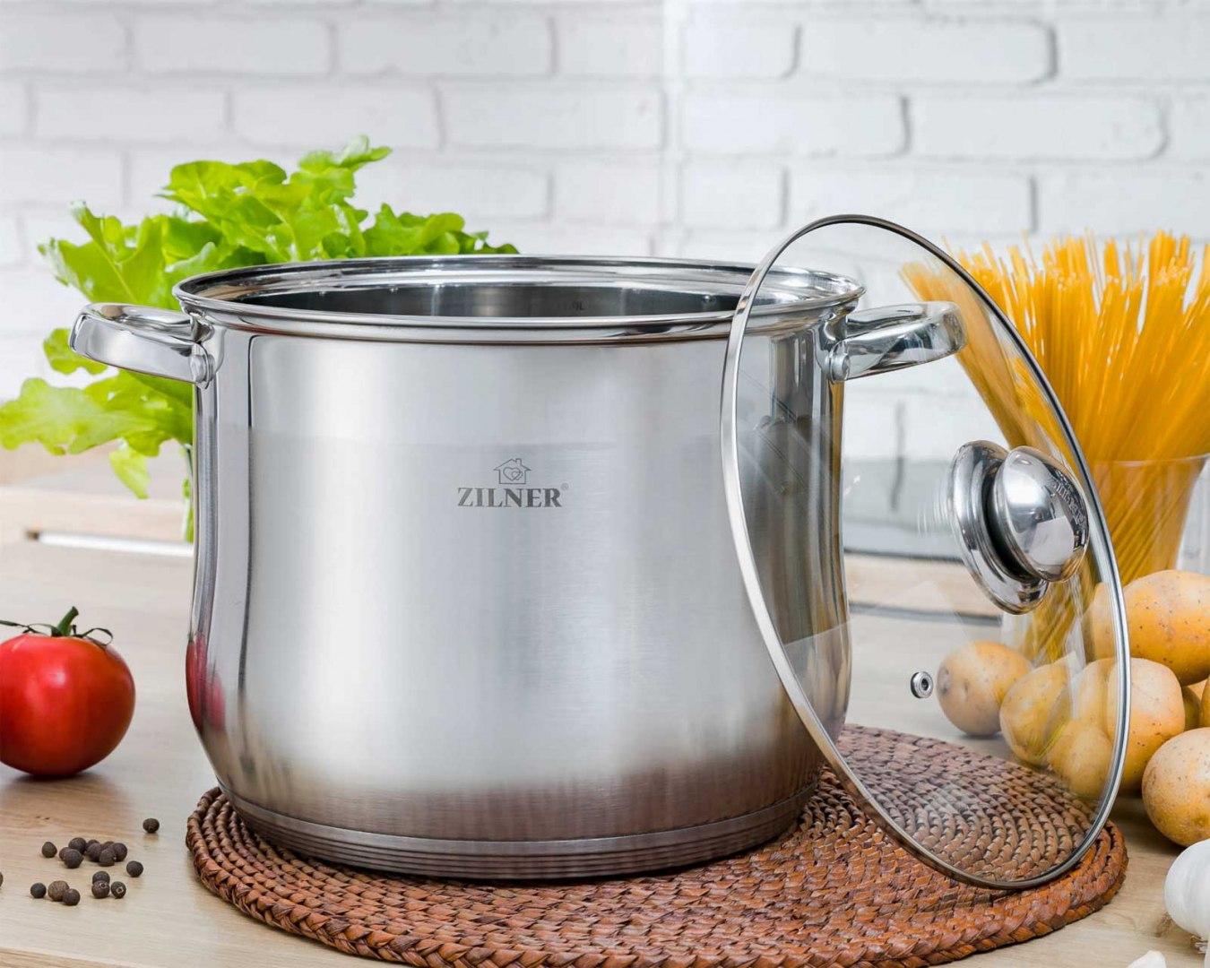 GASTRONOMINIS PUODAS Sidabrinis 30CM/16L ZILNER