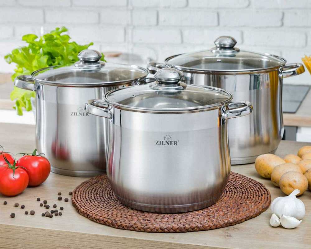 Zilner Rinkinys 3 GARNKÓW GASTRONOMICZNYCH 7/9/11L ZILNER ZL-7350