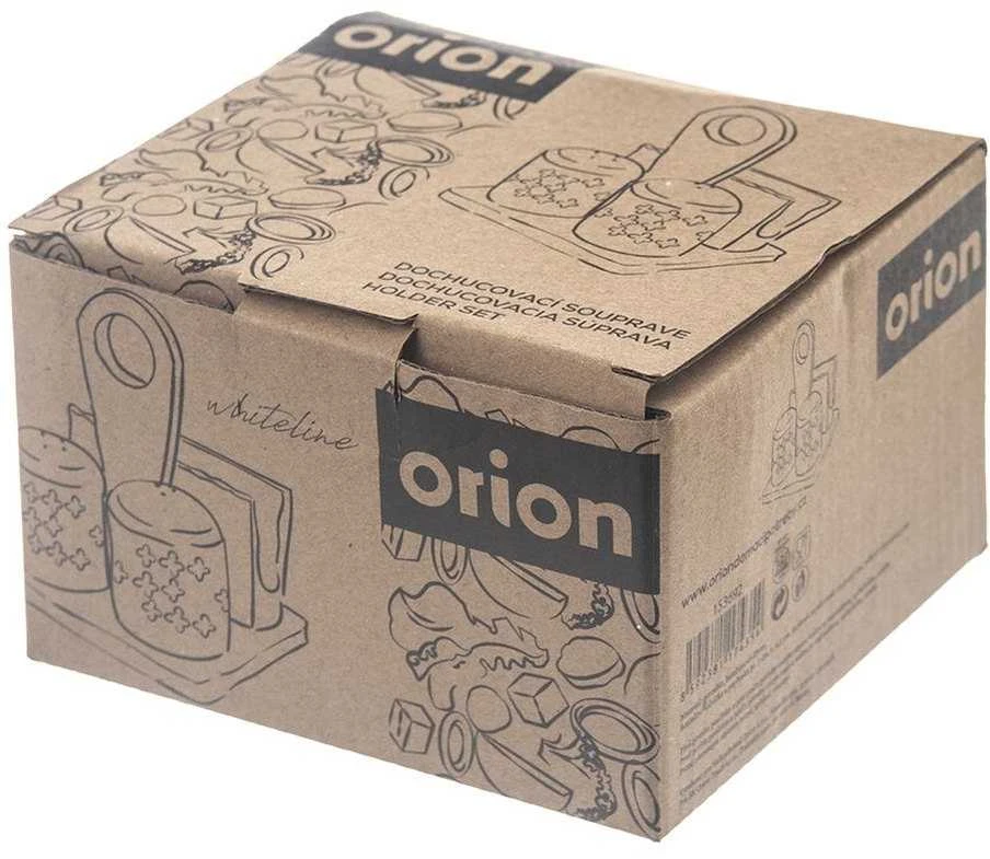 Orion Porcelianinė druskinė ir pipirinė su stovu 3 vnt.