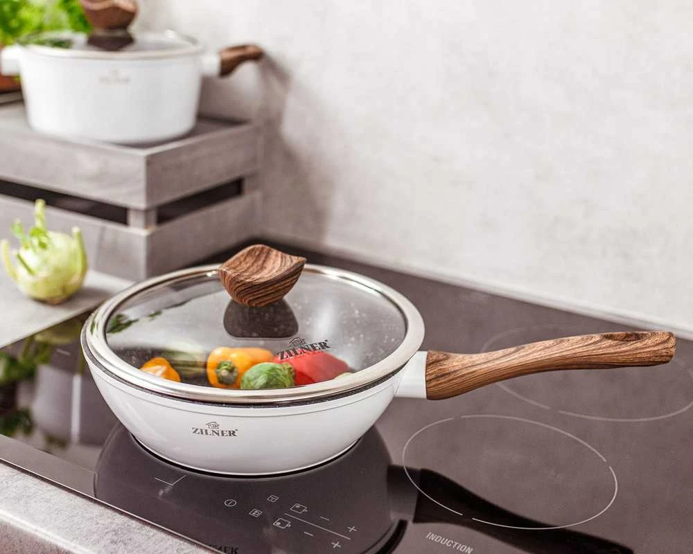 Virtuvės reikmenų rinkinys Zilner White Lilly, 21 dalis, baltos spalvos