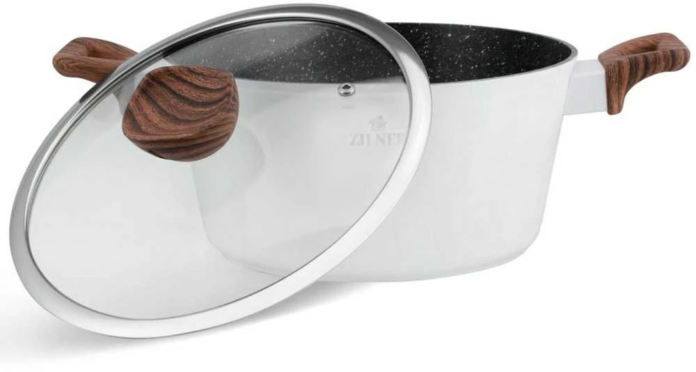 Virtuvės reikmenų rinkinys Zilner White Lilly, 21 dalis, baltos spalvos