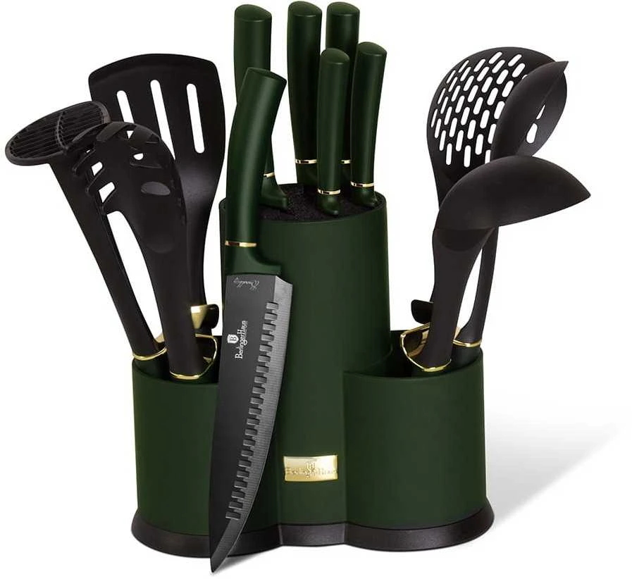 Berlinger Haus Virtuvės įrankių ir peilių rinkinys (12dalių) BerlingerHaus Emerald Collection BH/6250NA