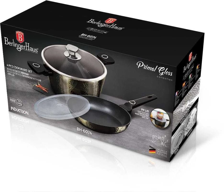 Rinkinys Puodas + PATELNIA 24CM BERLINGER HAUS PRIMAL GLOSS BH-6074