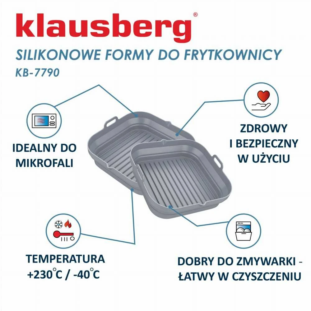 Rinkinys Silikoninių įdėklų rinkinys kepimui gruzdintuvėje 21x20,3 cm, 2 vnt., Klausberg, kb-7790
