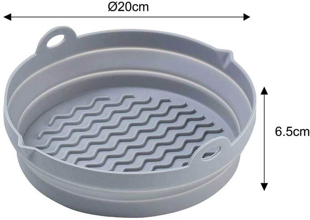 Rinkinys Silikoninių įdėklų rinkinys kepimui gruzdintuvėje, 20 cm skersmens, 2 vnt., Klausberg, kb-7789