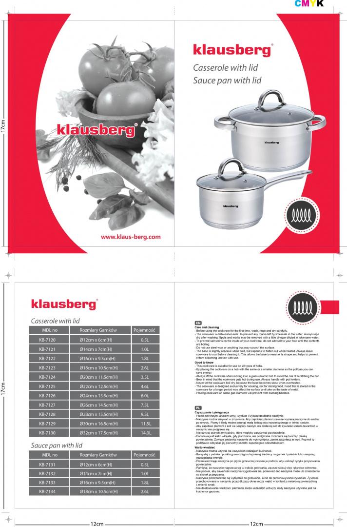 Kaistuvas Plieninis puodas, 12 cm skersmens, 0,5 l Klausberg