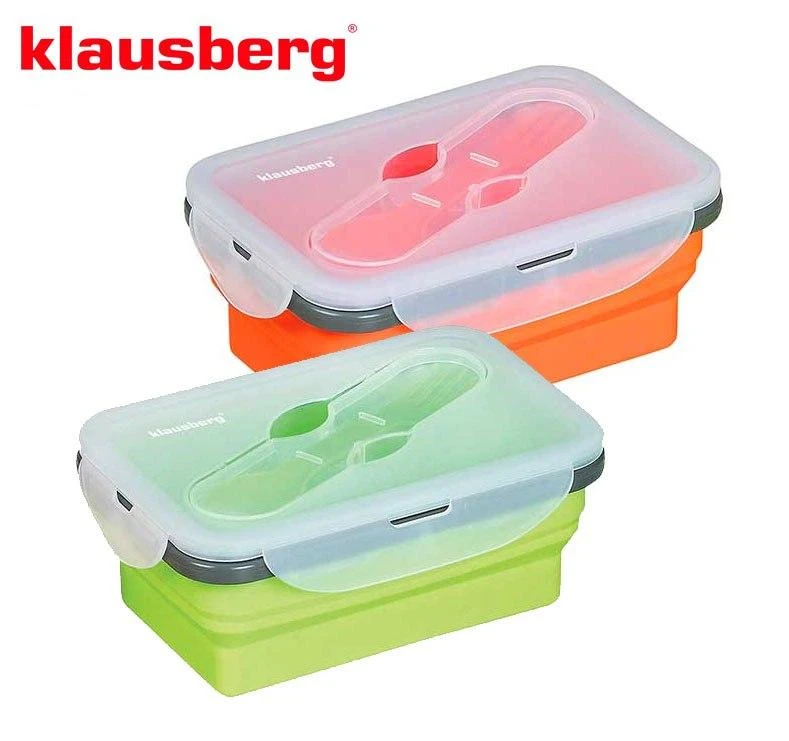 SILIKONINĖS PIETŲ DĖŽUTĖS SU ŠAKUTE IR ŠAUKŠTU KLAUSBERG KB-7021