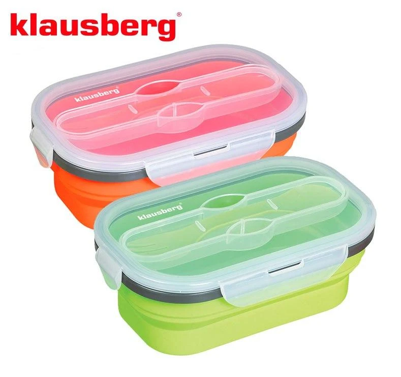 Priešpiečių dėžutė KLAUSBERG KB-7022 su šaukštu-šakute